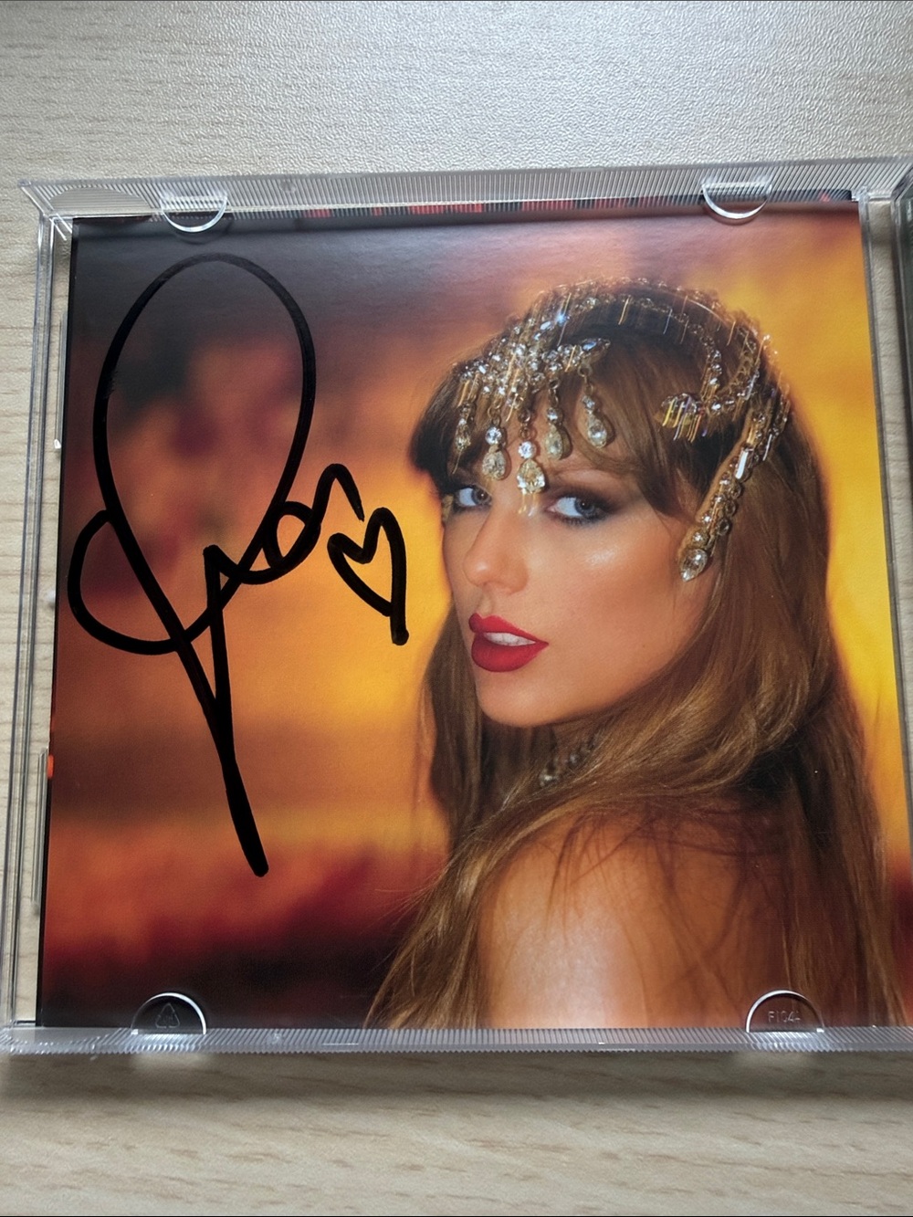 Taylor Swift Signed The Life of a Showgirl w/ heart